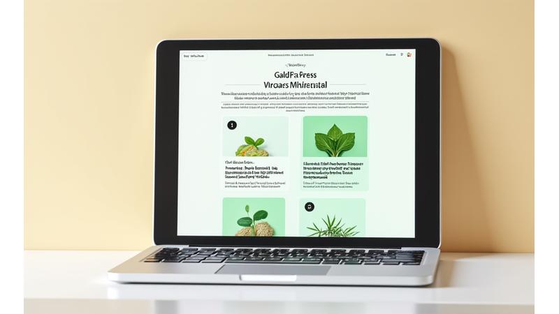 Mockup of a VitaSprout daily wellness newsletter on a tablet screen.