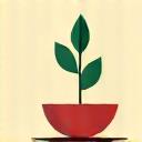 Icon representing healthy eating and nutrition, perhaps a balanced meal or a green sprout.