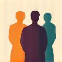 Icon representing social wellness, a group of diverse individuals connected by lines or a healthy community.