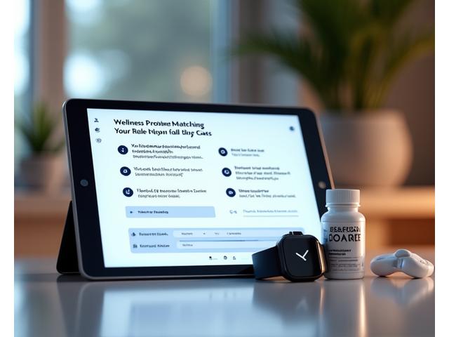 Preview of VitaSprout Collective's personalized product matching quiz interface displaying health-related questions and sample recommended products like a smartwatch and a supplement bottle.